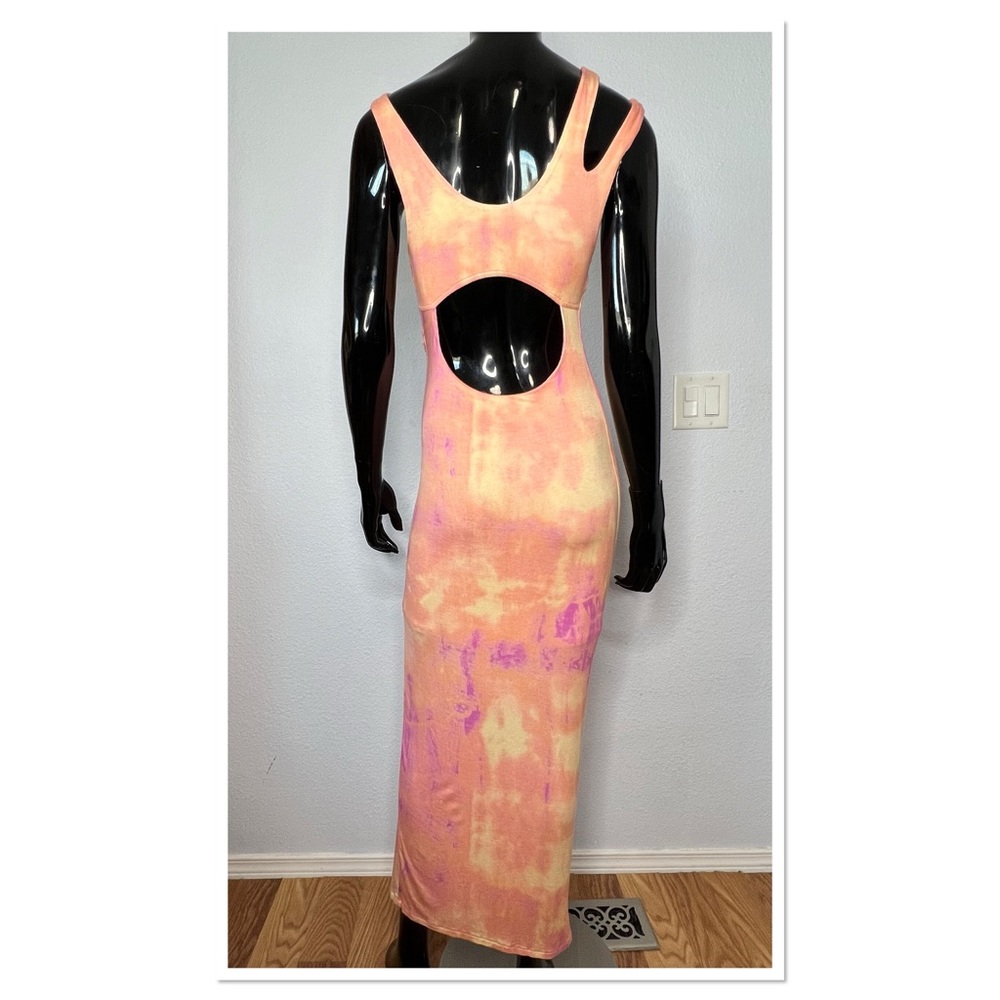 Free People Cherise Midi Dress in Melon Sz XS Viscose & Elastane - Picture 8 of 11